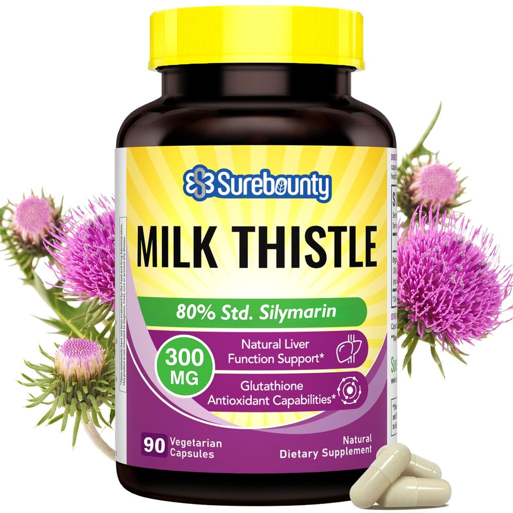 밀크 이틀, 농축 씨앗 추출물, 80 % Silymarin, Liver 지원 Cleanse Detox, 지방 간결 보충제, 비 GMO, 글루텐 없음 & 콩, 90 Veggie Cap, 3 개월 공급