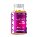 Vitamatic Folic 산 Gummies 1000 mcg (1 mg) - 엄마 & 아기를위한 필수 Prenatal 비타민 - 비타민 B9-120 Vegan Gummies (1)
