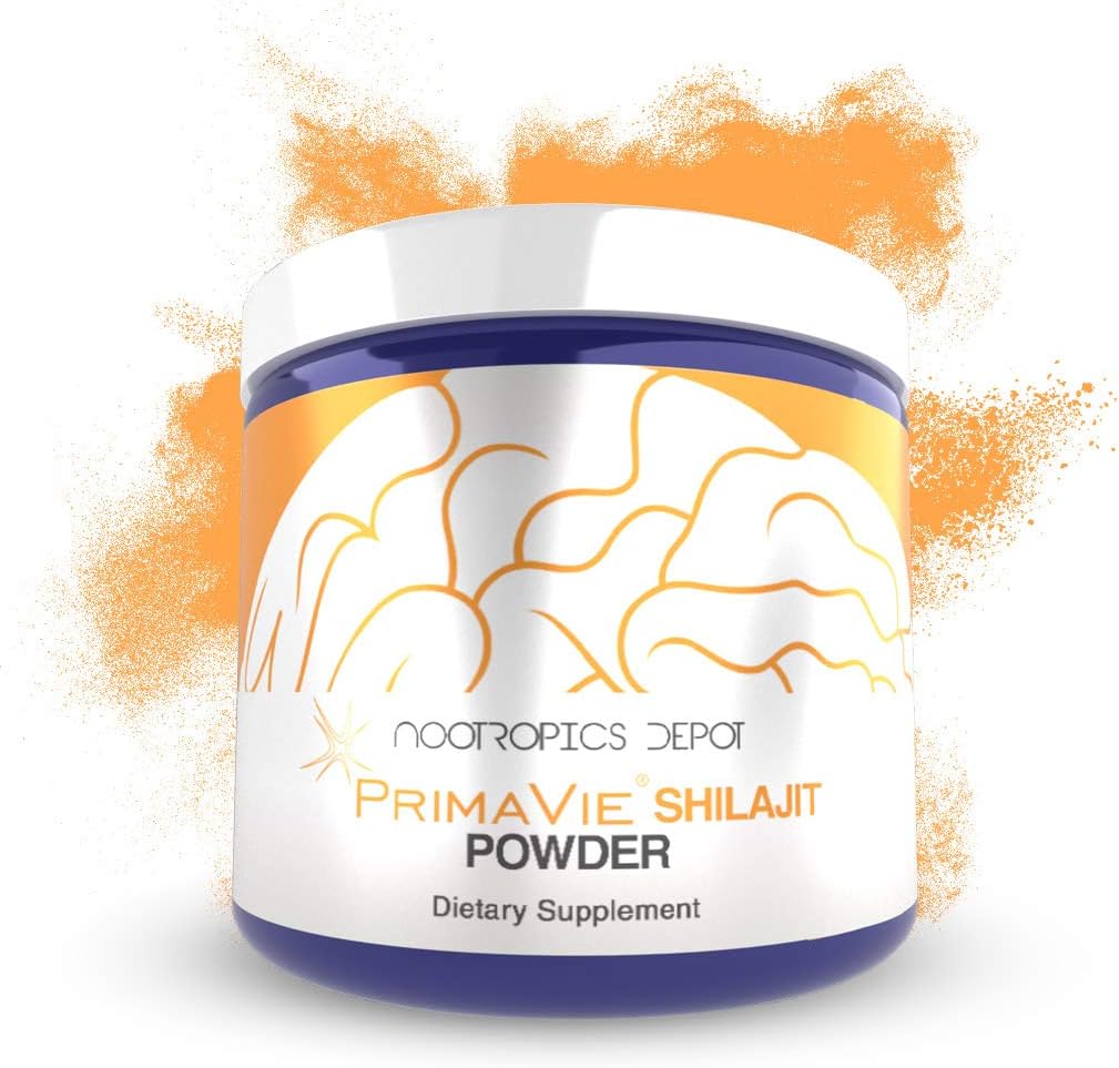 Nootropics Depot PrimaVie Shilajit 분말 60 그램 | 순화 추출물 | Ayurveda Supplement | 지원 Mitochondrial 기능 + 부스트 내구시간