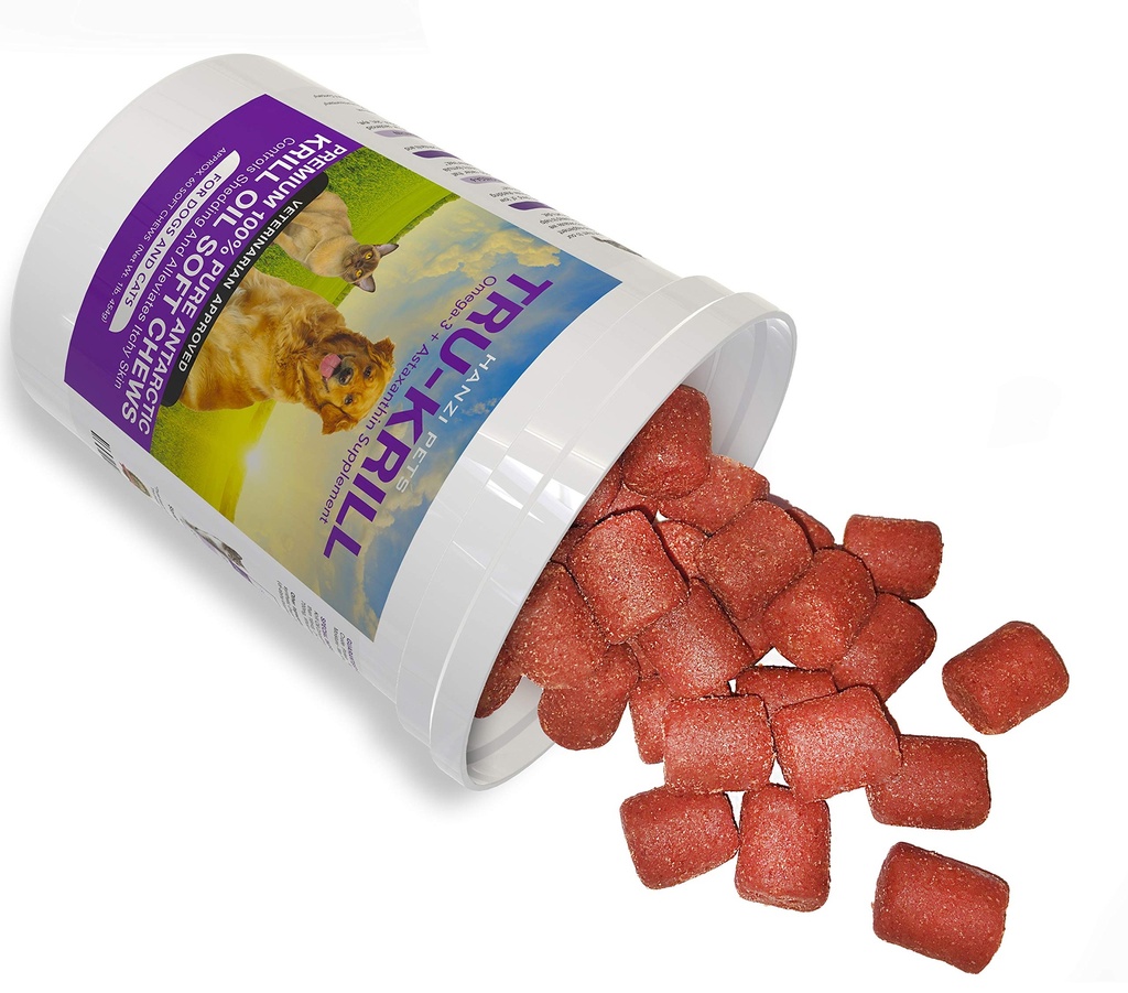 #1 Premium Antarctic Krill Oil Soft Chews for Dogs | 오메가 3 인분 | 아스타샤인 | 비타민 E | 피부와 코트 | 저 알레르기 | 저 칼로리 | cGMP 인증 | 미국 소재 60 Savory Soft Chews