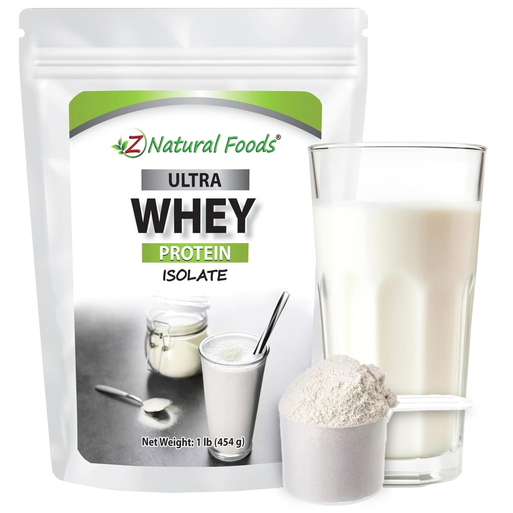 Z 천연 식품 울트라 Whey Protein Isolate Powder - 순수하고, 불쾌하고, 맛있는 Whey Protein Powder - 맛없는 피트니스, 스포츠 영양, 면역 지원, 1lb를 위한 Vital Proteins와 Whey Isolate