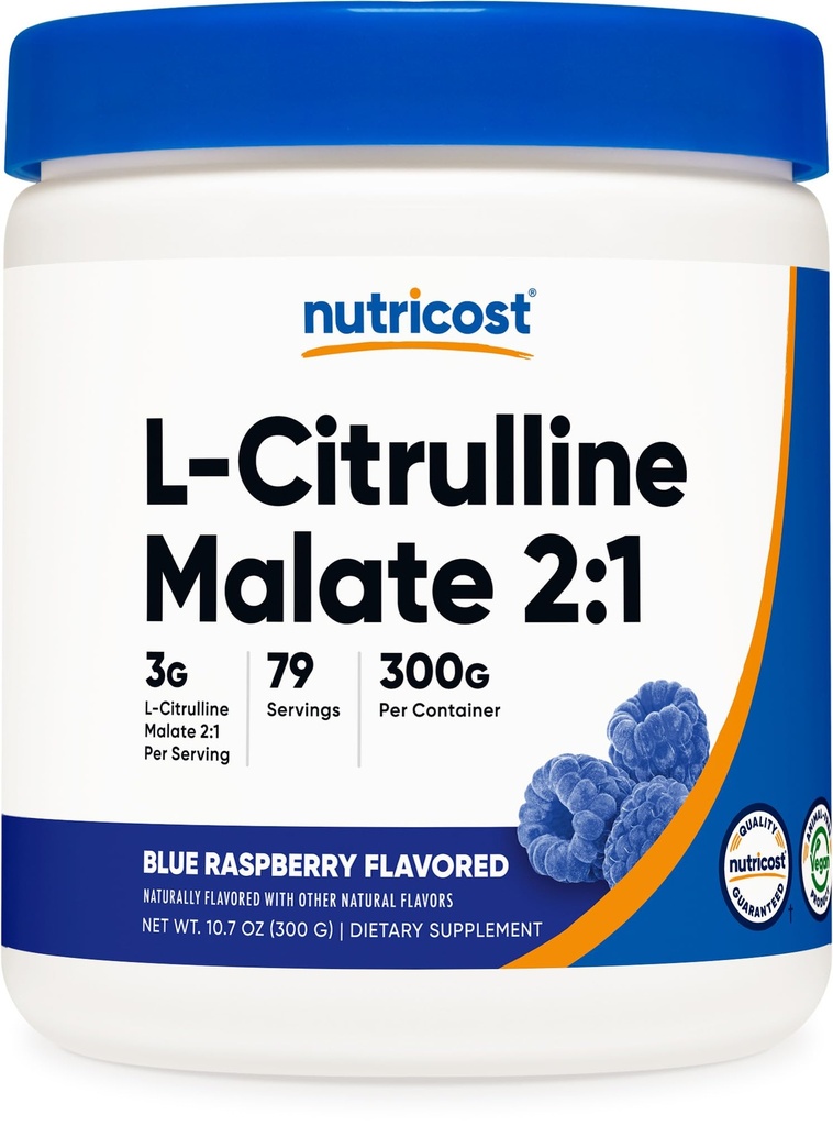 Nutricost L-Citrulline Malate 2:1 (300 그램) (블루 라즈베리)