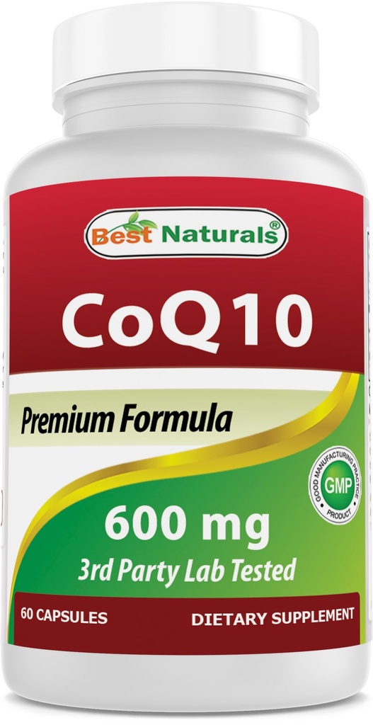최고의 자연 CoQ10 600 mg 60 캡슐 (817716013725)