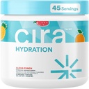 Cira Hydration Powder (45 서빙) - 탈수 구호 및 회복을위한 Himalayan 소금과 Electrolyte 음료 혼합 - 과일 펀치