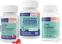 WELMATE 궁극적인 찬 & 알레르기 기복 뭉치: 최대 힘 Guaifenesin 1200 Mg Mucus 기복 (100의 정제), Phenylephrine HCl 10 mg Nasal Decongestant (200의 정제) & 아연 황산염 220mg