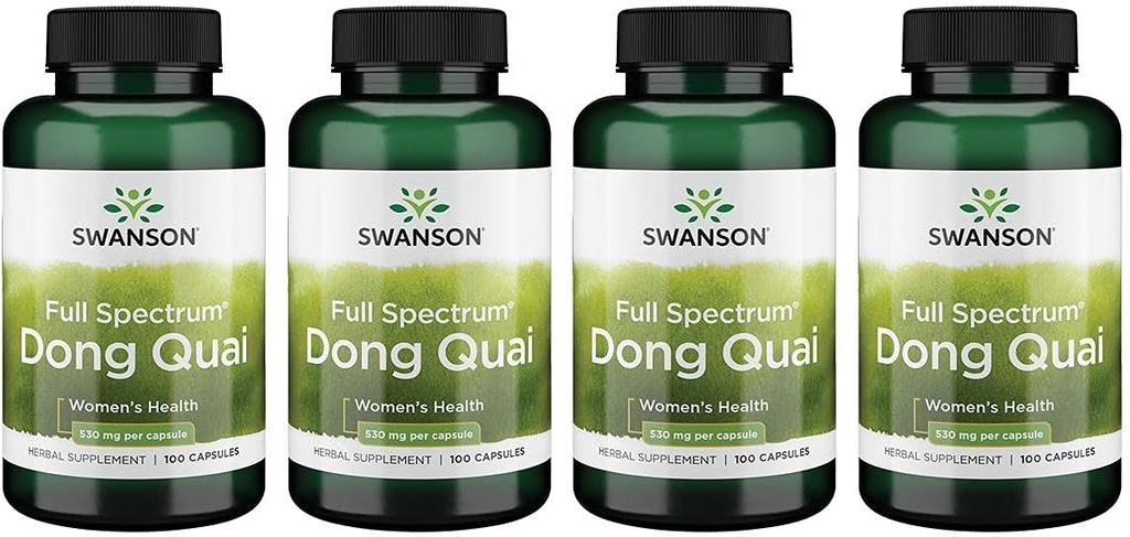 Swanson Dong Quai 530 밀리그램 100 캡슐 4 팩