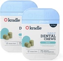 개를위한 Kradle 치과 Chews - Ashwagandha Pyridoxine HCL 분말 - 야간 치과 루틴 - Relaxation & 구강 위생 지원 - 150 Chews
