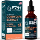 Cordyceps 버섯 보충교재 - Cordyceps 버섯 캡슐 또는 분말 보다는 더 빠른 흡수 - 우리의 Cordyceps 추출물은 에너지 & 체력 지원을 승진시킵니다 - 버섯 추출물 - E2H에 의하여 2개 Fl Oz