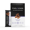 연료 4 Ever Collagen Protein Bar | 14G Protein, Gluten Free, Dairy Free, No Stevia 또는 인공 성분 추가, 꿀과 감미롭게 | 초콜릿 알몬드 맛 (12 박스)