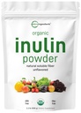 마이크로 성분 유기 Inulin FOS 섬유 분말, 2.2 lb | Intestinal & Colon 건강을 위한 빠른 수용성 Prebiotic | Smoothies & 음료를 위한 자연적인 섬유 | Vegan 친절한