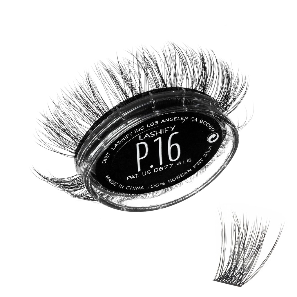 Lashify Plushy 16mm Gossamer Lashes 에 검정, 쉬운 DIY False Lashes 용 Voluminous Yet 여전히 자연 룩