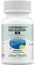 Maxi Health Chewable Melatonin, Kosher Lemon 풍미, 성인 & 아이를 위한 Melatonin, 성인 & 아이들을 위한 자연적인 원조, Melatonin Chewables 대안 Melatonin Gummies 아이 복용량, (100 조사)