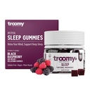 Troomy Sleep Reishi + Melatonin Great Tasting Mushroom Gummies - 스트레스에서 편안한 수면 및 디테아를 지원합니다 - 블랙 라즈베리 - 60 개