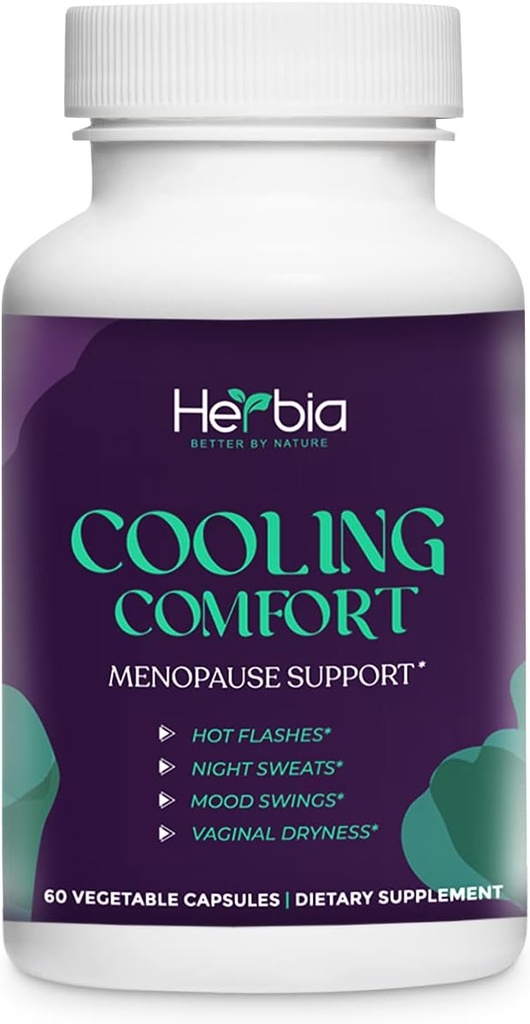 Natural Menopause와 PMS 보충 - Hormonal Balance, 나이트 스웨터, 무드 스윙 및 질 건조를위한 에스트로겐 무료 초본 공식 자연 구호 - 미국에서 만든 60 캡슐