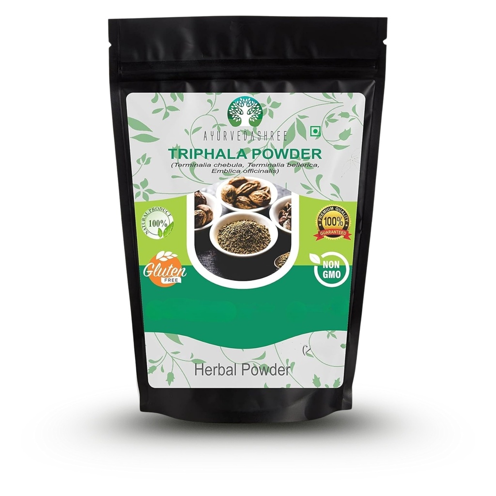 Triphala Powder 200 Gm | 아마라, 하리타키, Bibhitaki의 조합 | 비 GMO | 비건 | GMP 인증