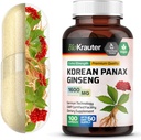 BIO KRAUTER 한국 빨간 인삼 캡슐 - 1600 mg 힘 - 100개 조사 - 한국 Panax 인삼 보충교재 - Vegan Immune 보충교재