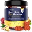 성인을위한 슈퍼 혼합 섬유 Gummies – 8g Prebiotic 섬유 Gummies, 소화 건강 지원, Ginger, Camu Camu & Matcha, Strawberry 맛과 주입 - 60 조사