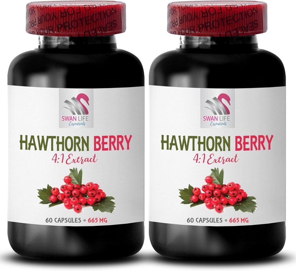 호손 추출물 보충 - HAWTHORN BERRIES EXTRACT - 베리 보충, 여성, 항 산화 열매, 유기 호손 베리 추출물, 여성 2 Bot 120 모자에 대한 항 산화
