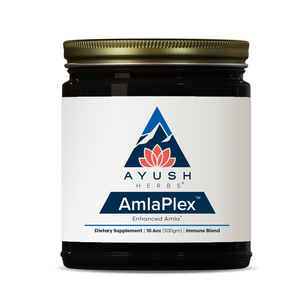 Ayush 허브 AmlaPlex - Amla Jam, Chyawanprash for Immune Support & Digestive Health, Chyavanprash, Amla, Ashwagandha와 인도 꿀 잼 - 10.6 oz Jar (1 개)