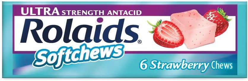 Rolaids Softchews 스틱, 딸기, 6 카운트 (12 팩)