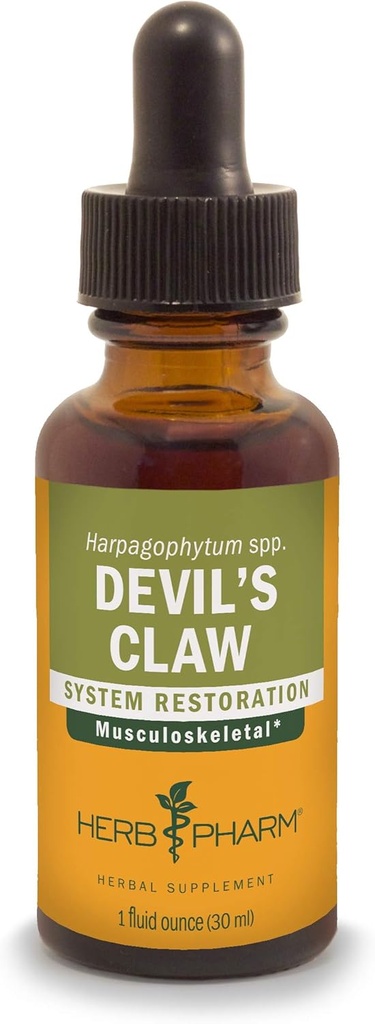 Herb Pharm Devil's Claw Liquid Extract for Musculoskeletal 시스템 지원 - 1 Ounce (DDCLAW01)