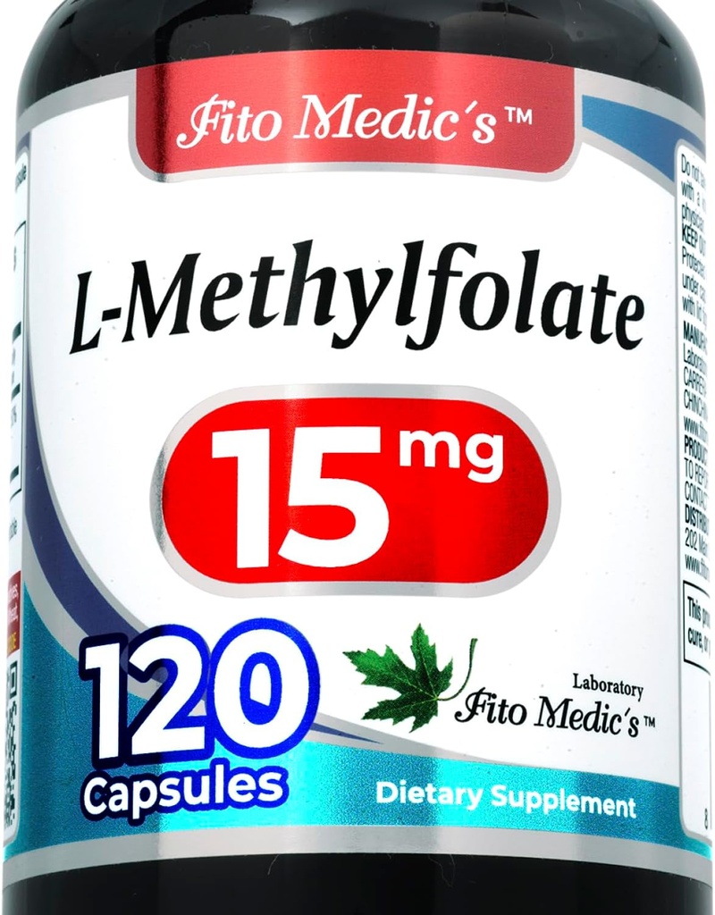 FITO MEDIC'S Lab | methylfolate |120 캡슐 | folate Supplement | 메틸 folate | 메틸folate 보충교재 | 매우 높은 흡수.