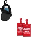내오프렌 Asthma Inhaler 홀더 검정과 2 팩 의학 공급 안쪽 꼬리표 뭉치