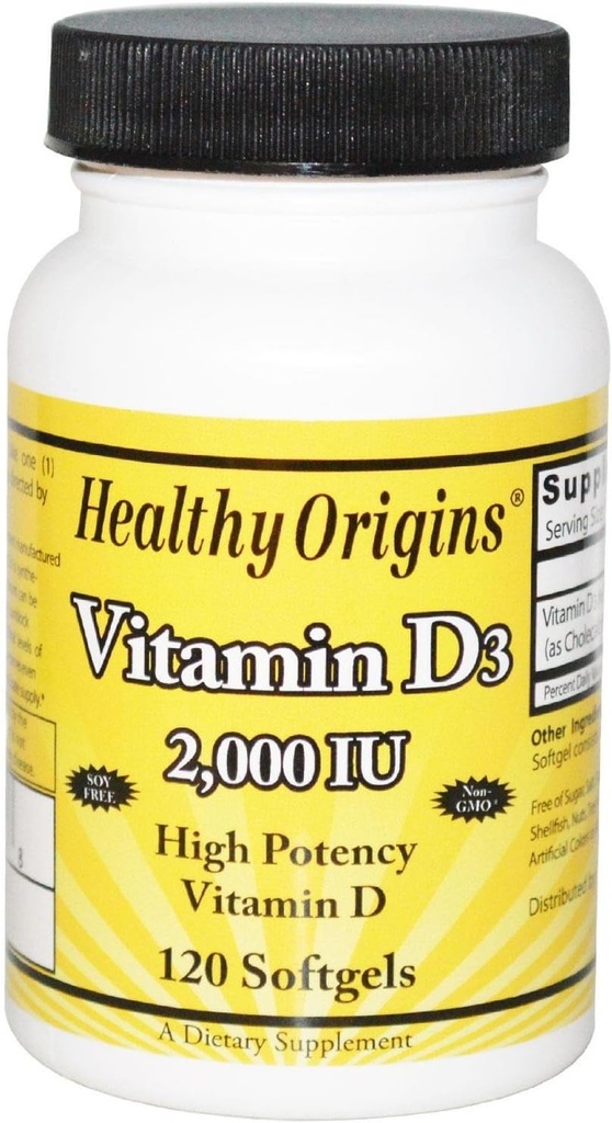 건강한 근원 비타민 D3 Softgels, 120 조사