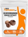 BulkSupplements.com Glucomannan 분말 - Konjac 뿌리 추출물 분말, Glucomannan 보충제 - 글루텐 무료, 서빙 당 2g, 100g (3.5 oz) (팩 1)