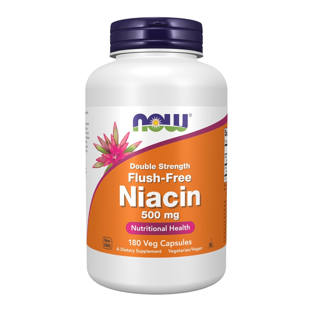 지금 음식 보충교재, Niacin (비타민 B-3) 500 mg, Flush 자유로운, 두 배 힘, 영양 건강, 180 Veg 캡슐