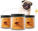 Dogs&Cats를 위한 kin+kind 유기 섬유 - 건강한 퍼프를 위한 호박 부스트 - 소화 건강 - Flax씨, Ginger, Turmeric 및 코코넛 - 미국에서 만드는 - 뭉치 (3 x 8개 oz)