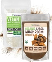 XPRS Nutra Organic Chaga Powder 4 Ounce with Size 00 Pre-Separated 빈 캡슐 (100 개) 번들