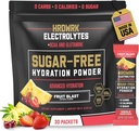 HRDWRK 마그네슘, 칼륨 나트륨, Keto Hydration를 가진 전해질 분말 소포 - Glutamine를 가진 BCAA Electrolyte 분말 소포, 30 Electrolytes 분말 소포 설탕 자유로운 (Fruit 돌풍)