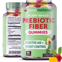 Yuve Prebiotic 섬유 Gummies - 맛있게 - 3g 수용성 섬유 보충교재 - 지원 소화 건강 & 일정 - 성인 & 아이를 위한 Vegan & 글루텐 자유로운 섬유 Gummies - 비 GMO & 낮은 설탕 - 60 조사