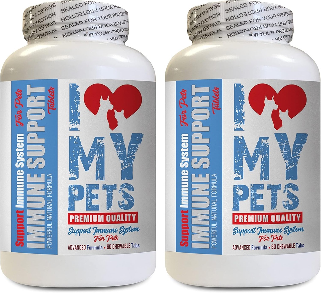 I LOVE MY PETS LLC 고양이 면역 체계 - 애완 동물 면역 지원 - 개와 고양이 - 부스터 - 건강 - 우유 고양이를위한 이틀 - 120 치료 (2 병)