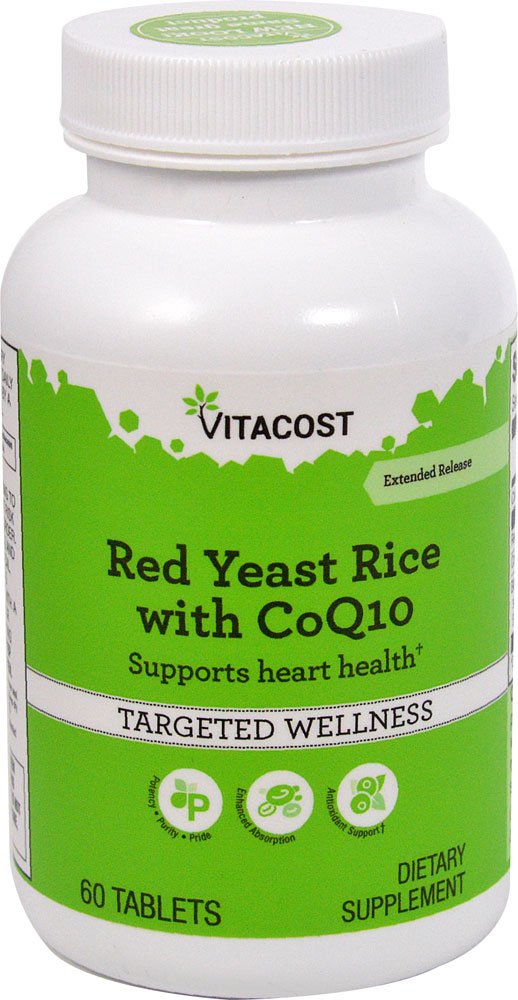 Vitacost Red Yeast Rice 1200 mg with CoQ10 - 확장 된 릴리스 - 60 정제