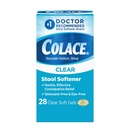 Colace 명확한 발판 연약제 연약한 젤 캡슐 변비 기복 50mg Docusate 나트륨 의사 추천된 28ct