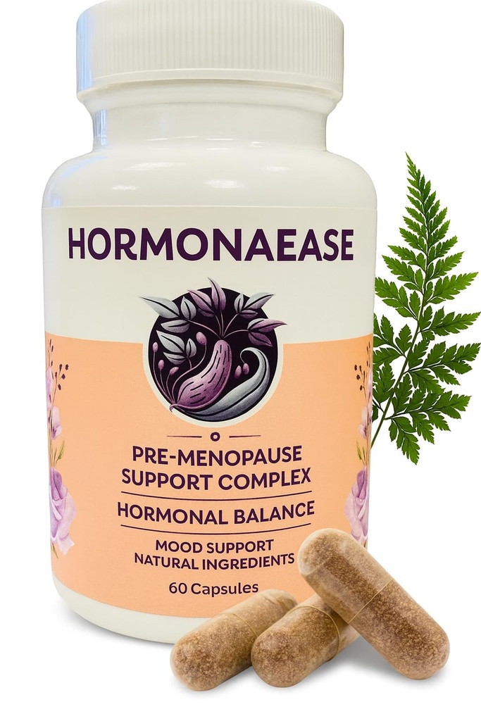 HormonaEase Women’s Wellness Supplement – Maca Root & Dong Quai와 Vegan Hormonal Balance, 무드 및 에너지 지원