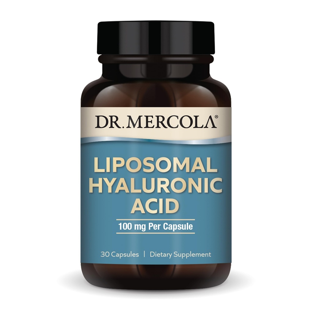Mercola Liposomal Hyaluronic 산, 30의 서빙 (30의 캡슐), 캡슐 당 100 mg, 규정식 보충교재는, 피부 외관, 비 GMO를 승진시킵니다