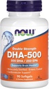지금 식품 보충제, 250 EPA가있는 DHA-500, 분자 증류, 뇌 건강 지원 *, 90 Softgels