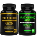 DORADO NUTRITION Epicatechin 추출물 750mg (120 캡슐) 및 Arachidonic 산 보충교재 1500mg (150 캡슐)