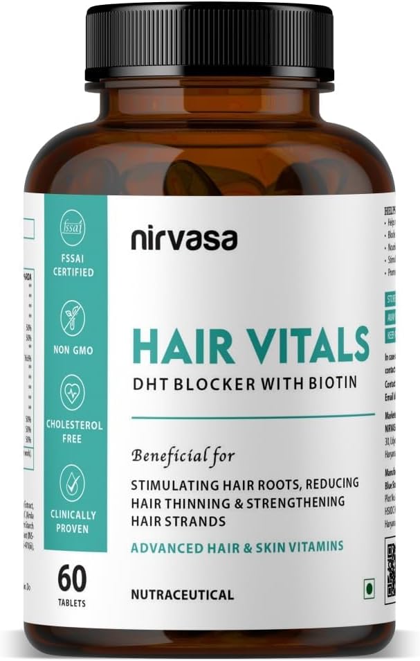 Biotin Tablets with Beta-Sitosterol & Stinging Nettle Root Extract | 남성 및 여성용 헤어 비타민 - 60 정제