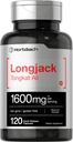 Horbäach Longjack Tongkat Ali for Men and Women | 1600mg | 120 캡슐 | 추출물 보충교재 | 최대 힘 알약 | Eurycoma Longifolia | Non-GMO 및 글루텐 무료