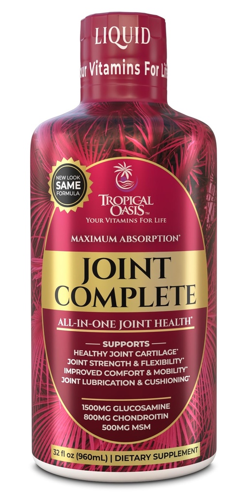 합동 완전한 프리미엄 액체 합동 보충교재 w/Glucosamine, Chondroitin, MSM, Hyaluronic 산 - 뼈, 합동 건강을 위해 - 96% 최대 흡수 - 32oz, 32 serv