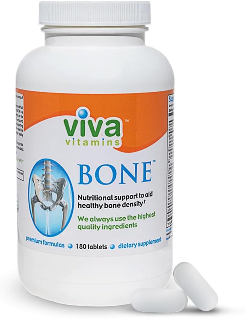 Bone 보충교재 - 여성과 남자를 위한 칼슘 보충교재, 뼈 건강 비타민 D 3 w/Calcium 마그네슘 아연, 뼈 조밀도, 채식주의자, 비 GMO, 180 탭을 위한 칼슘 마그네슘 보충교재 지원