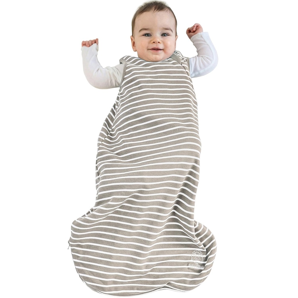 Woolino Merino Wool 및 Organic Cotton Baby Sleep Bag - 아기를위한 4 시즌 클래식 수면 부족 - 아기와 유아용 지퍼 침낭 - 0-6 개월 - 지구