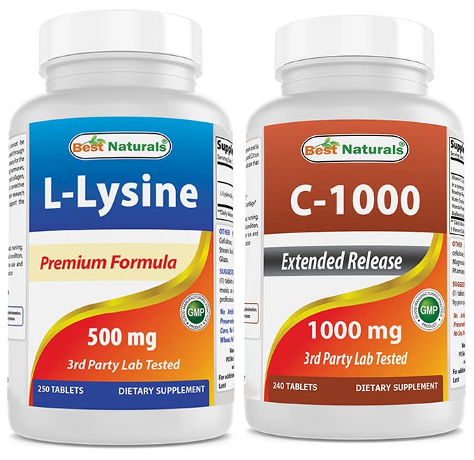 제일 자연적인 L 리진 500 mg & 비타민 C 1000 mg