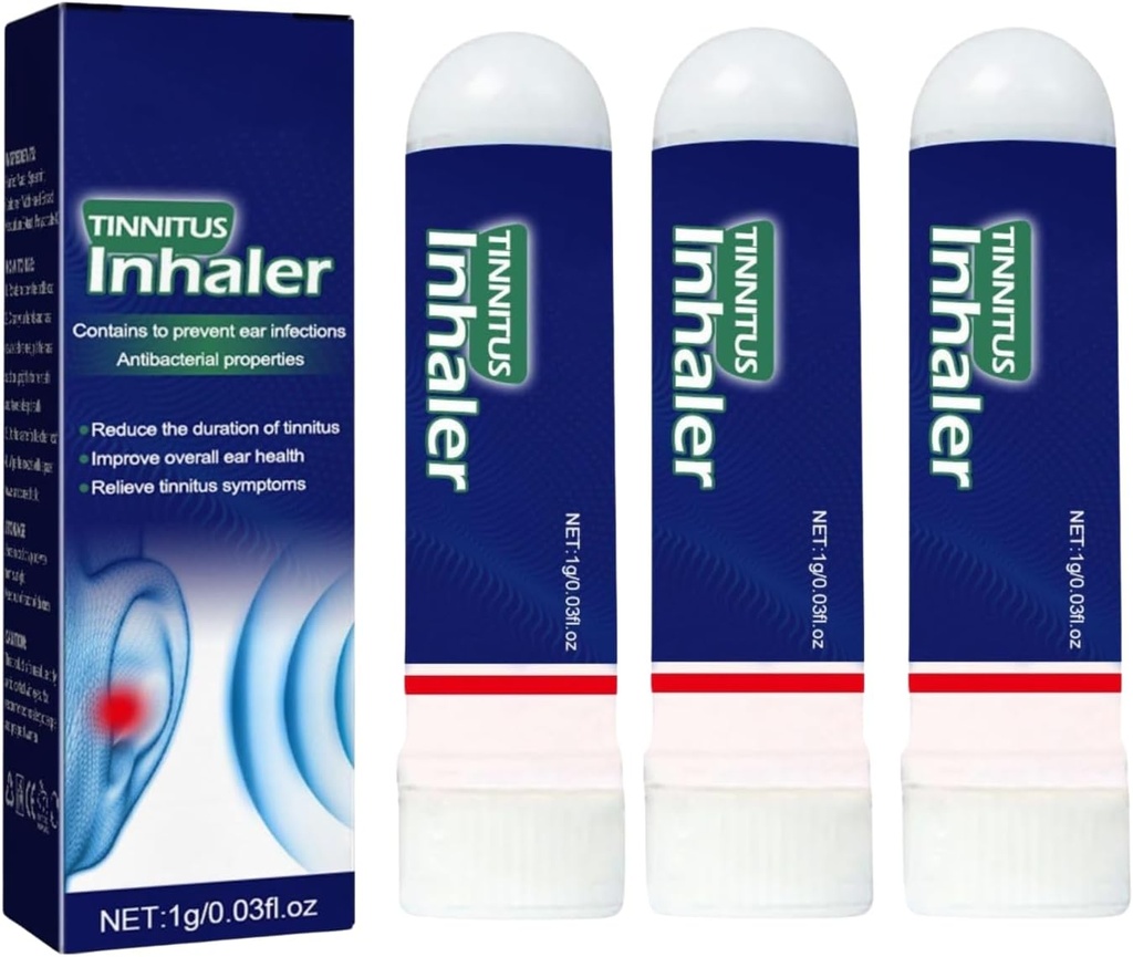 3Pcs Echo Ease Tinnitus Inhaler, 귀 반지를 위한 Echo Ease, Tinnitus를 위한 Echo Ease Nose Inhaler, Thinitus Inhaler