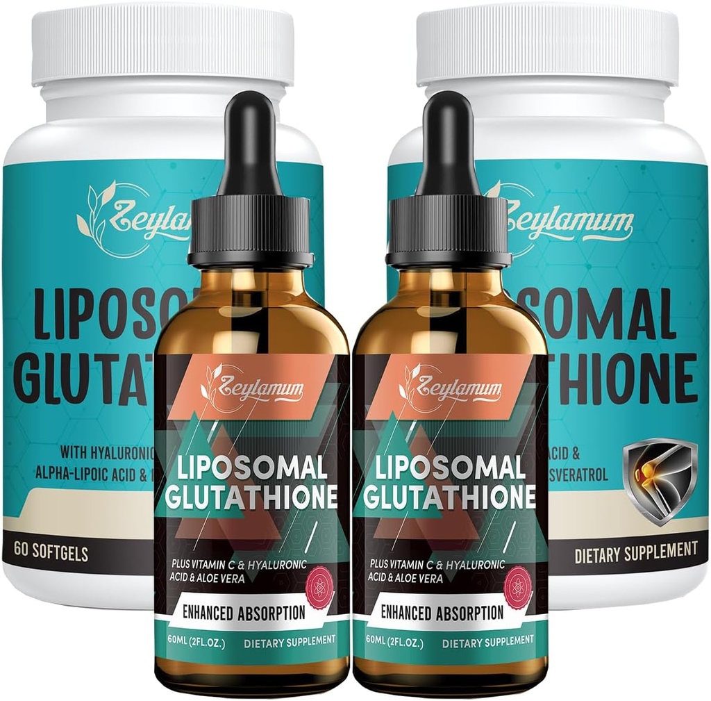 Liposomal 글루타티온 2 팩 & Liposomal 글루타티온 액체 2 팩