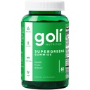Goli SuperGreen Vitamin Gummy - 60 Count - Essential Vitamins and Minerals - 식물 기반, Vegan, 글루텐 프리 & 젤라틴 무료 - 건강, 1 팩